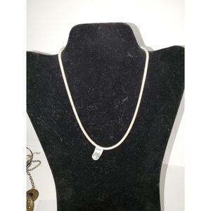 A Vintage Silver Plated Snake Chain Necklace Choker Costume Jewelry Korea